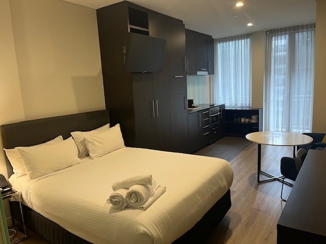 Studio with Balcony/480 Collins St, Melbourne, VIC 3000